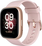 Smartwatch voor dames - Bluetooth Bellen - Fitness-tracker met Hartslagmeter - Slaapmonitor - Stappenteller - Android / iOS - Roze