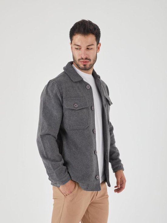 Superdry gewatteerde jas met gebreide mouwen donkerblauw