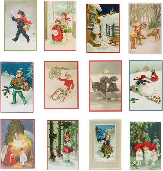 Premium Kerstkaarten | 12 Stuks - Happy Painting