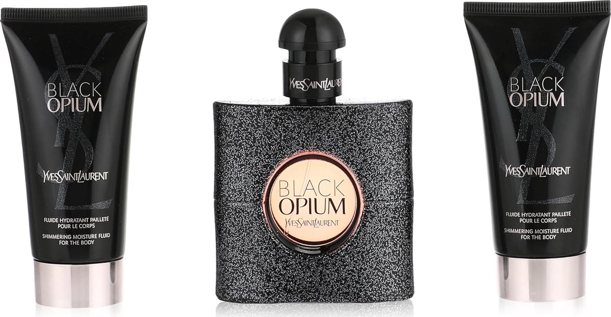 Goedkoopste Yves Saint Laurent Black Opium giftset Eau de Parfum 50ml 2 Body Lotion 50ml
