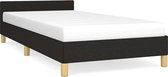 vidaXL Cadre de lit avec tête de lit Tissu Noir 80 x 200 cm