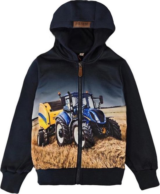 Gilet S&C avec tracteur bleu - tracteur - new holland - 10Y - 134/140