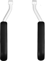 Set verbrede armleggers 5 cm zelfmontage RVS wit