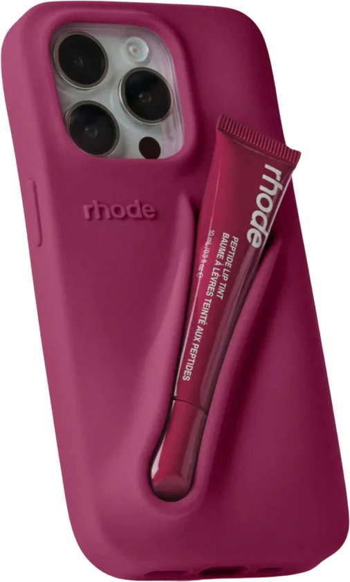 Rhode hoesje iPhone 13 Pro Max - Siliconen bubbelhoes - Raspberry