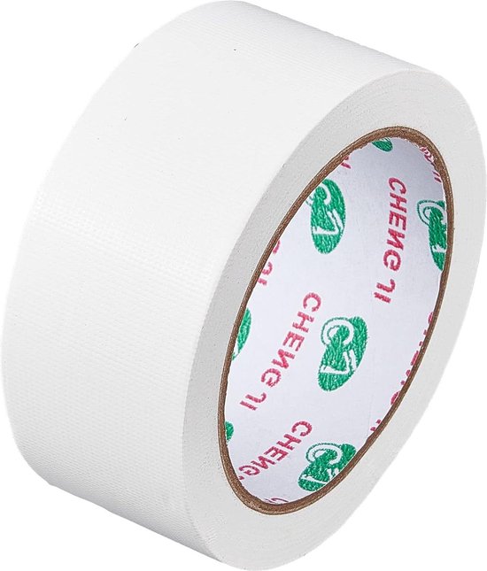 GORGECRAFT 3/4 Inch x 20 m Boekbinden Reparatie Tape Witte Stof Tape Zelfklevende Duct Tape Veilig Doek Bibliotheek Boek Naad Afdichting Craft Tape Voor Boekbinders Scharnieren Sofa Cord Kabel Webbing