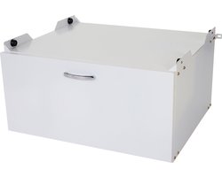 Wasmachineonderkast MCW-E50, sokkelonderstel verhoogd onderstel, lade 33x61x62cm wit