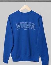 Pull - Varsity classique - Wurban Wear | Sweat à capuche drôle | Vêtements de Merk | Sweat-shirt unisexe | outfit Techno | Pull | Sweat oversize | Pull de Sport | Couvercle de pompe |Pull universitaire | Bleu