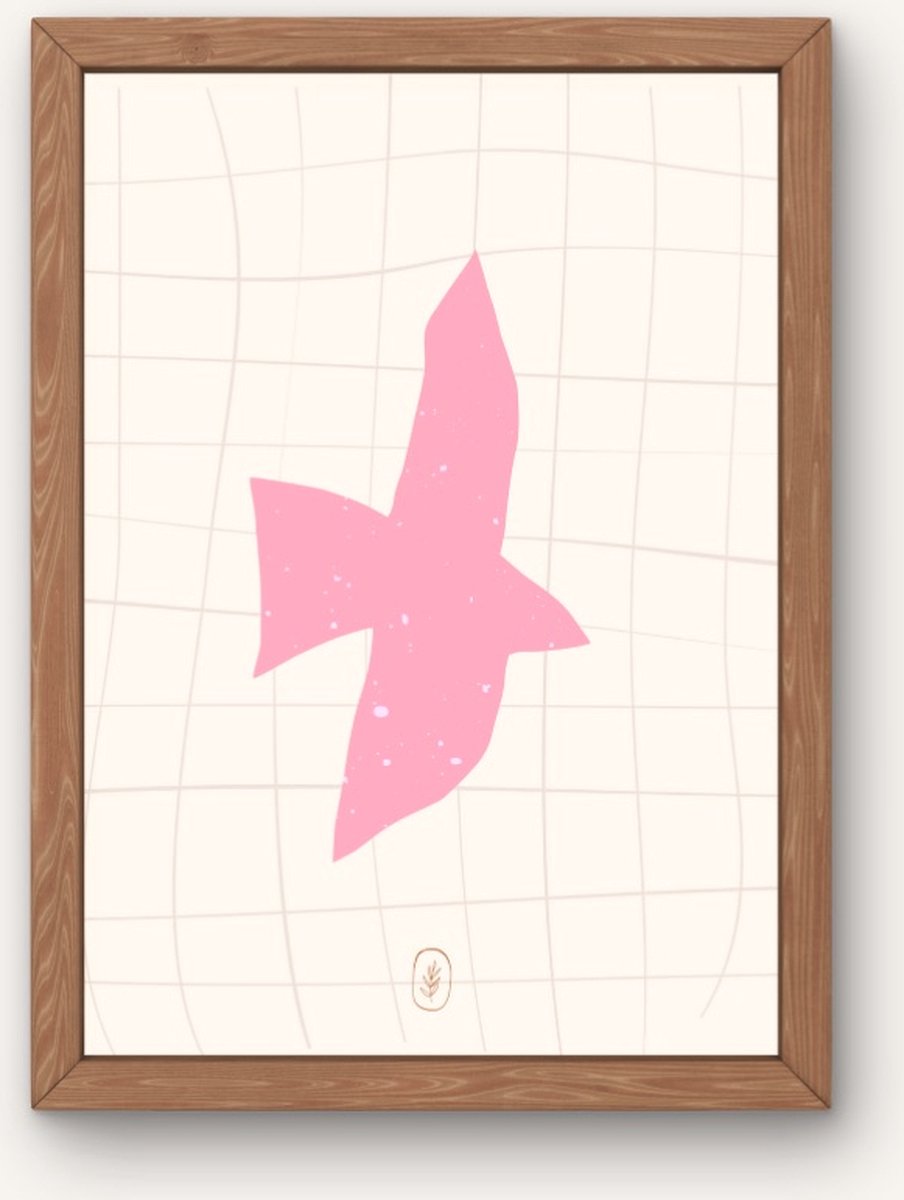 Kinderkamer poster - Abstract bird | Babykamer | kinderkamer decoratie | Poster met abstracte vogel | Wanddecoratie | 30x40 cm