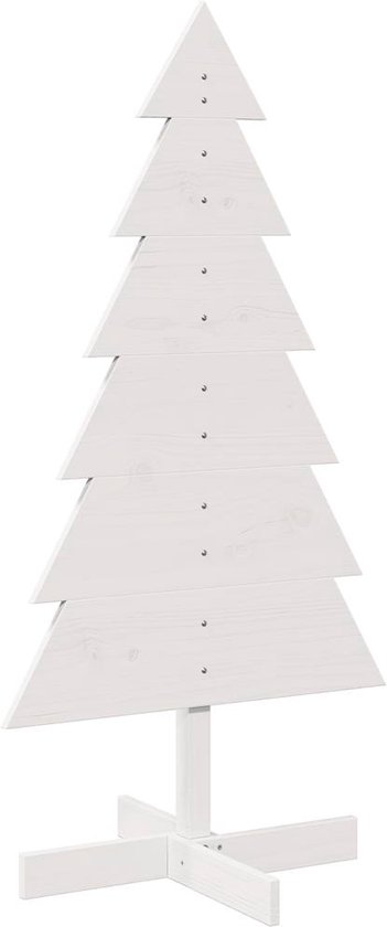 vidaXL Kerstdecoratie kerstboom 180 cm massief grenenhout, kunstboom, boom, kerstmisdecoratie, houten kerstboom, houten kerstdecoratie