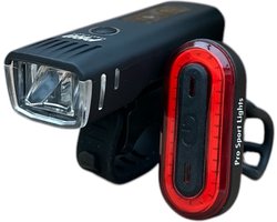 Fietsverlichting Set USB Oplaadbaar 450 en 100 Lumen Koplamp Fiets Achterlicht