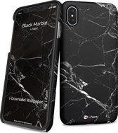 i-Paint cover marble - zwart - voor iPhone X