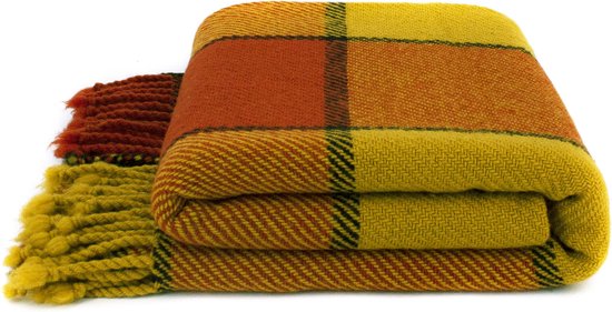 Wollen Plaid Red Ivanna - 100% Zuivere wol deken - 150x200cm - 1500g EAN: 8720299375987 Plaid Merkloos