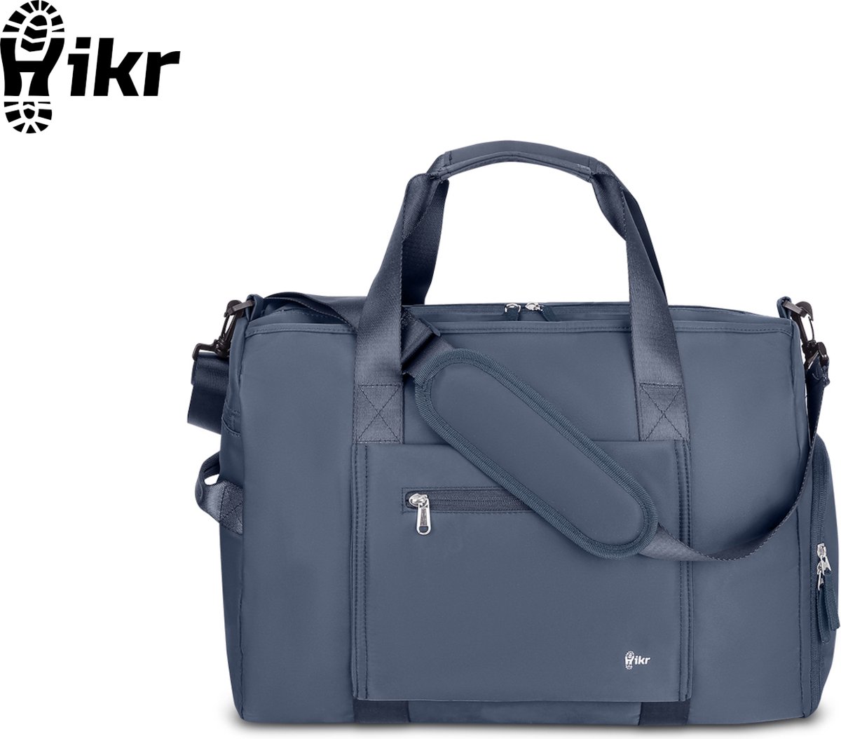 Hikr Reistas – Premium Weekendtas – Easyjet handbagage 45x36x20 tas – 31,5L – Waterdichte sporttas – Heren en Dames – Fitnesstas – Schoudertas – Duffel bag – Blauw