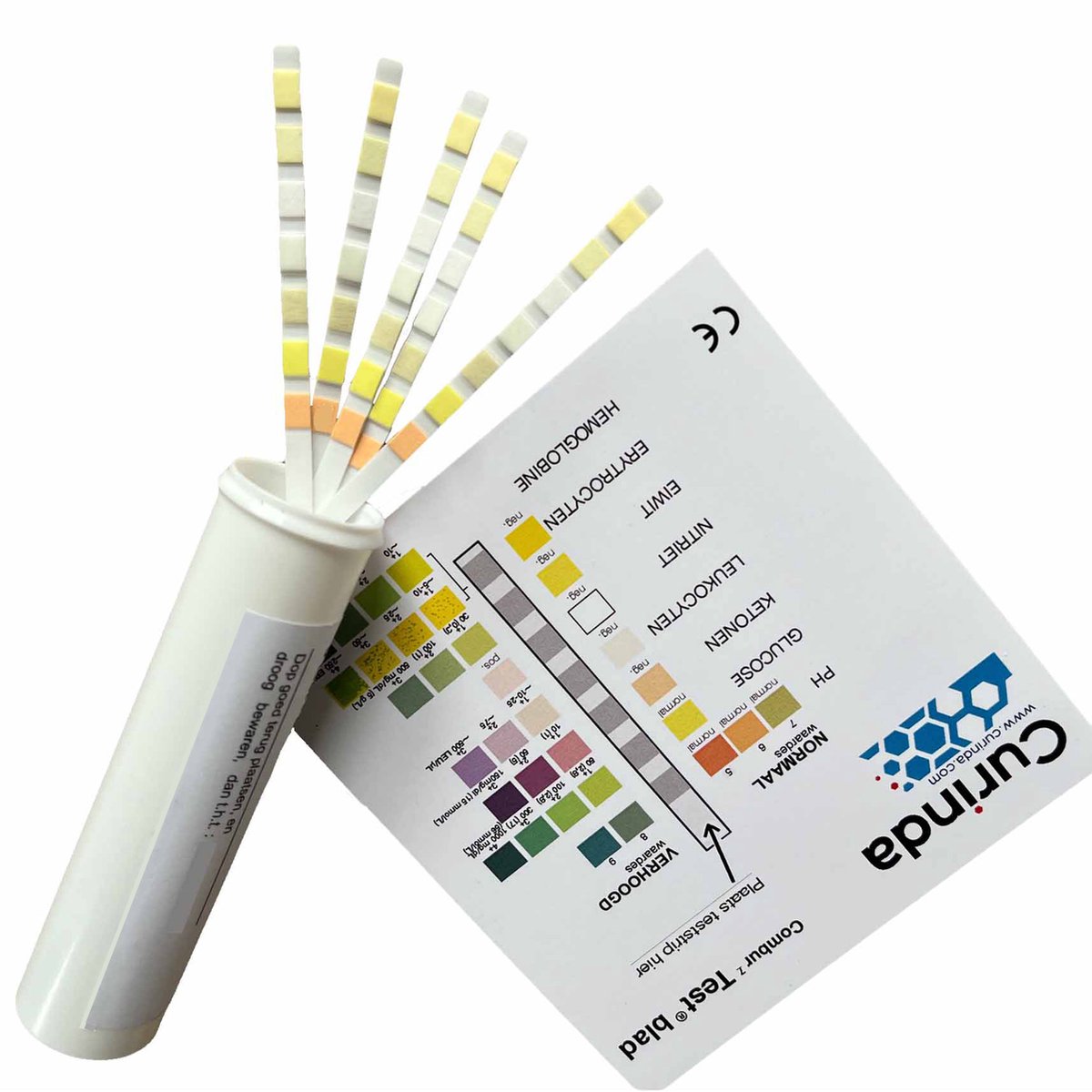 Goedkoopste Urine Zelf Testen - 5 stuks - met duidelijk testblad - Urine Test Strip voor o.a. Blaasontsteking - Combur 7 - Brievenbus-levering - Meest betrouwbare Thuistest - Urineweginfectie - Levertest - Niertest - Ketose - PH - Bloed - Glucose - Urinetest