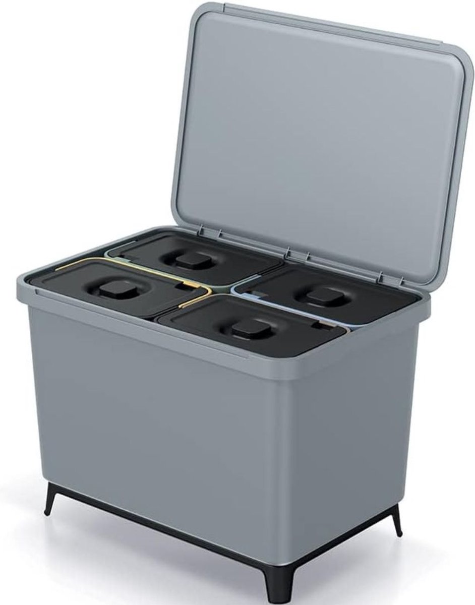 DailySupplies® Prullenbak op Pootjes - Afvalemmer - Afvalbak - 40L - Grijs