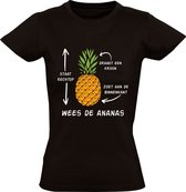 Ananas Dames T-shirt - Grappig Zomer Shirt - Vakantie & Festival Shirt - Origineel Cadeau voor Haar