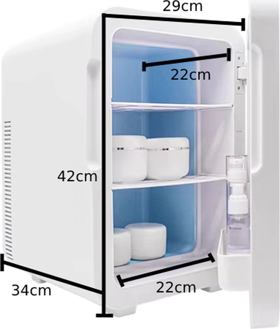 Mini koelkast 20L - Zilver - Geschikt voor auto/camper/vrachtwagen met 12v en 220v stekkers van Yuyao — afbeelding 5