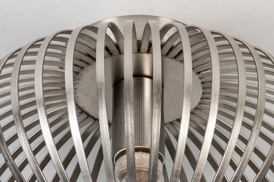 Lumidora Plafonnier 74111 - E27 - Acier Gris - Métal - 30 cm ⌀