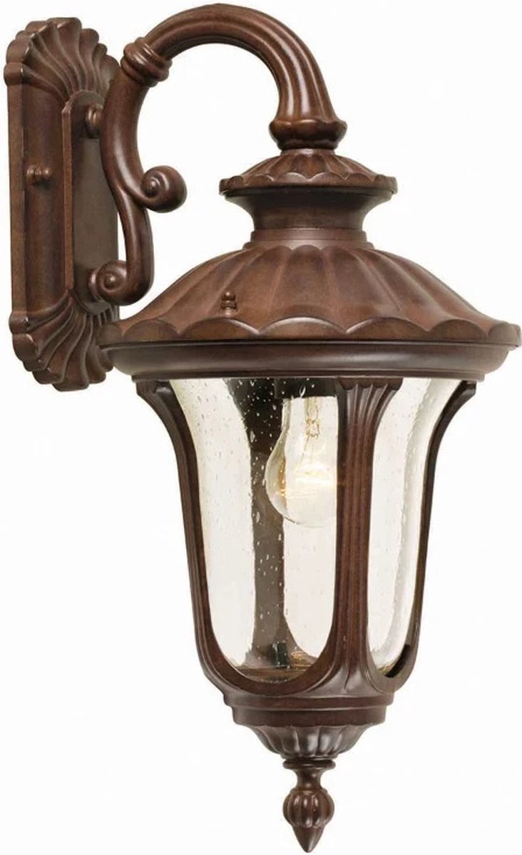 Elstead Lighting LED Wand Buitenlamp Chicago | 1X E27 Max 100W | IP44 | Dimbaar | Rusty Bronze Patina