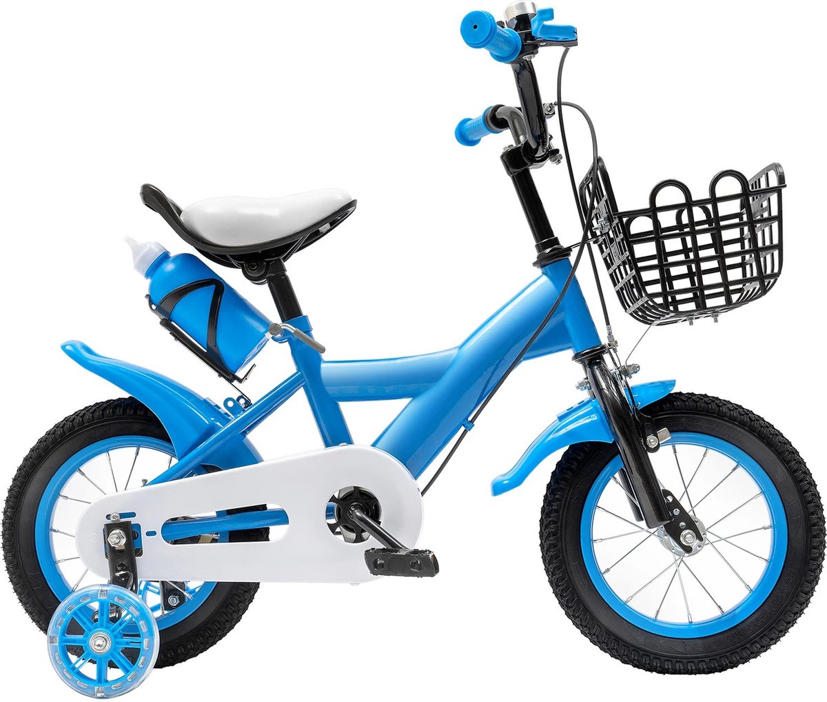 Boleen - Kinderfiets 12 inch - Blauw - Jongens - Tot 4 jaar - 80cm tot 95cm
