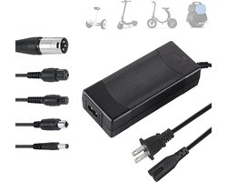42V 2A Elektrische Scooter Oplader 5 in 1 Stekkers Universeel, voor 36V Elektrische Scooter Ebike Lithium-accu, Elektrische Fietsoplader - Oplader Voor Elektrische Steps，Geschikt voor Jetson, Razor, Swagtron, Bird, Gotrax, Segway