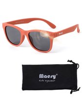 Maesy Lunettes de Soleil Kinder Yuki - 6 à 12 ans - Souples - Protection UV400 - Lunettes de Soleil Enfant - Brique Terre Cuite