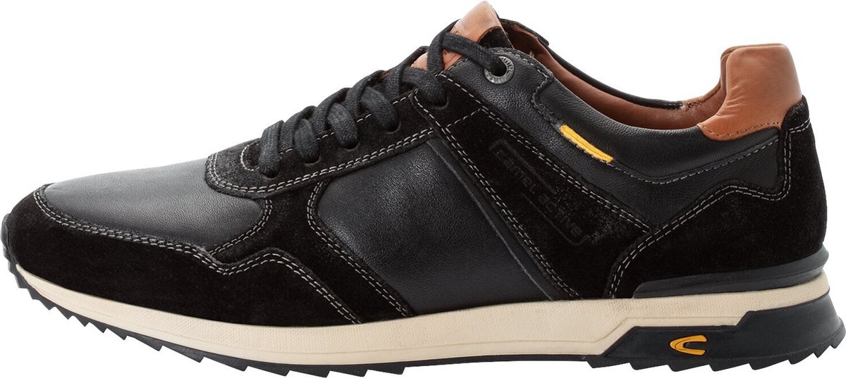 camel active ALLEY Oxford veterschoenen gemaakt van leer - Maat - Zwart-Cognacmenswear-44
