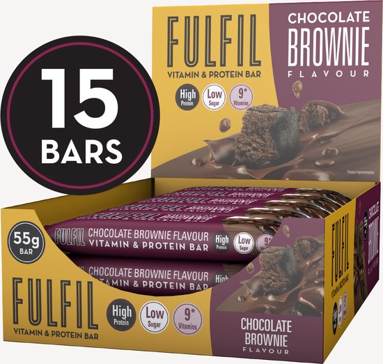 Fulfil Nutrition - Vitamine & Proteïne Repen - Chocolade Brownie - 15 stuks