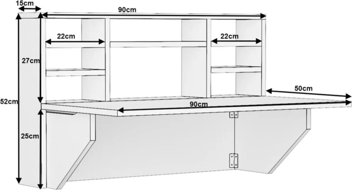Wandtafel Wandtafel Inklapbare Klaptafel - afbeelding 2