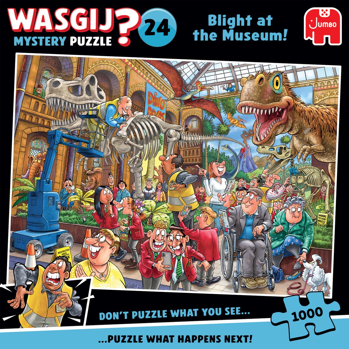 Wasgij Mystery 24 - Paniek in het museum! - 1000 stukjes puzzel - Legpuzzel — afbeelding 4