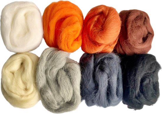 Laine Cardée Teinte CHAUD 9 Couleurs