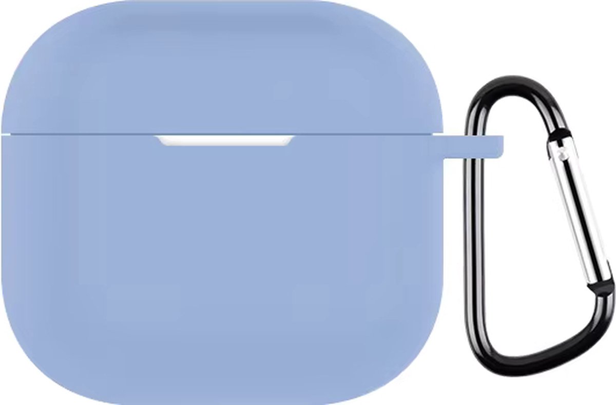 okido - Hoesje geschikt voor Airpods 4 - Silliconen case voor Airpods - Licht Blauw - Case geschikt voor Apple AirPods 4 - Airpods hoes