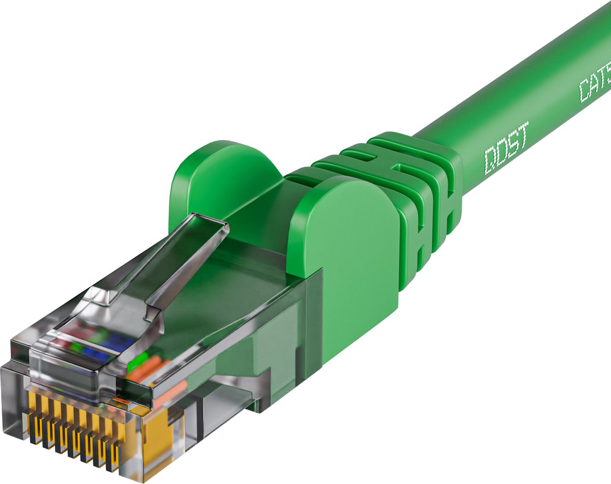 Qost - CAT5e internetkabel - CCA / UTP - 1 Gbps / 100 MHz - RJ45 Connectoren - Patchkabel / Netwerkkabel - 30 meter - Groen
