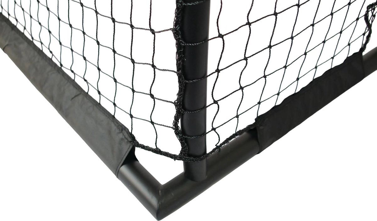 AJ-Sports Voetbaldoel met Doelwand - 220x170x90cm - Voetbalgoal - Goals - Voetbaltraining - Stalen buizen - 4 Schietgaten - Snelle Montage -Zwart — afbeelding 12