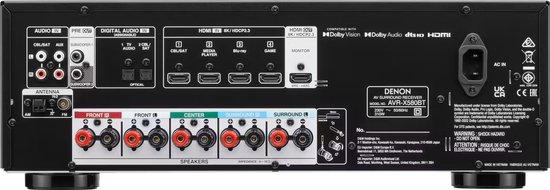 Denon AVR-X 580BT 5.2 Receiver - 8K - Bluetooth - Dolby TrueHD — afbeelding 3