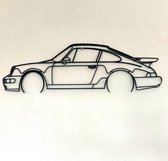 Muurdecoratie metaal-Wanddecoratie metaal-auto silhouette-911-carrera-auto-wanddecoratie-muurdecoratie-metalen wanddecoratie