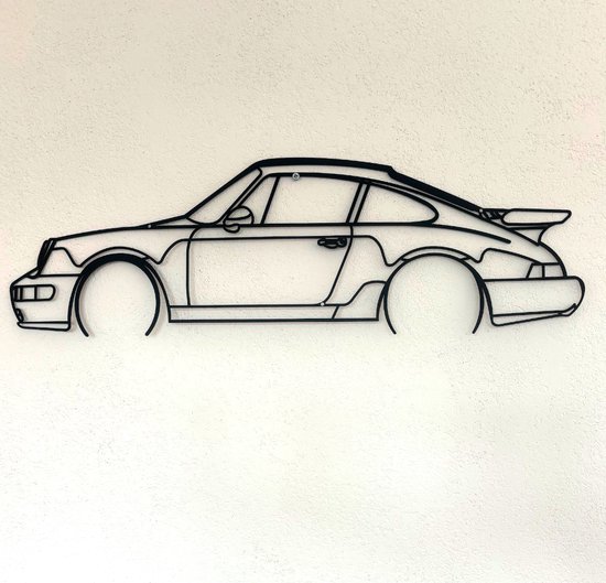 Muurdecoratie metaal-Wanddecoratie metaal-auto silhouette-911-carrera-auto-wanddecoratie-muurdecoratie-metalen wanddecoratie