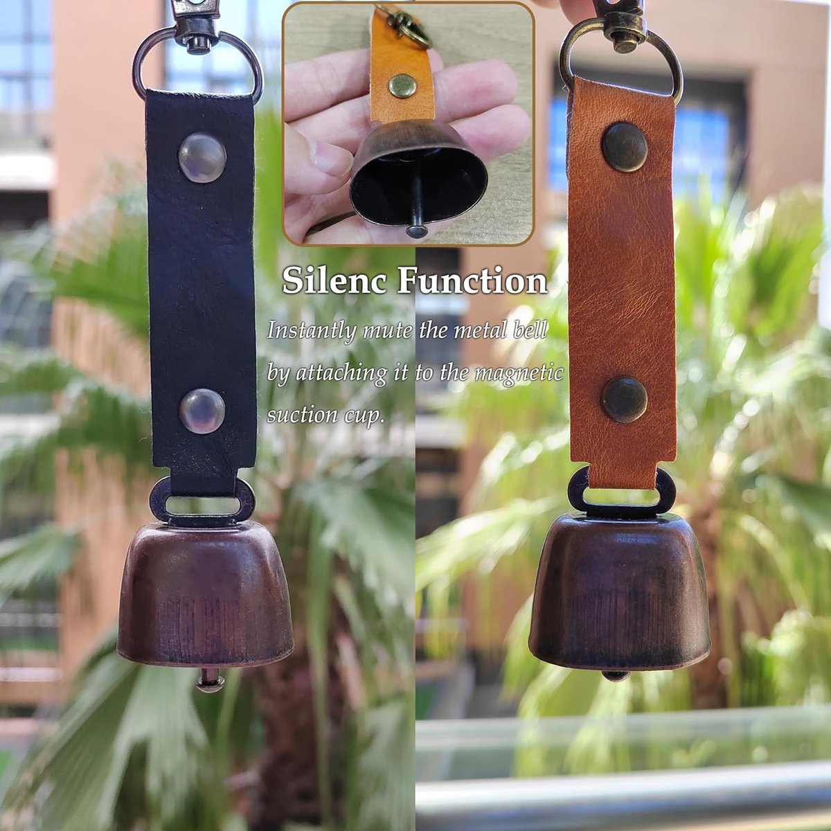 Cloches En Cuivre, Métal Vintage, Petite Cloche De Vache Bruyante, Anti-perte Pour Animaux De Compagnie, Cloche De Localisation Pour L'extérieur, Randonnée, Sac à Dos, Collier Pour Animaux