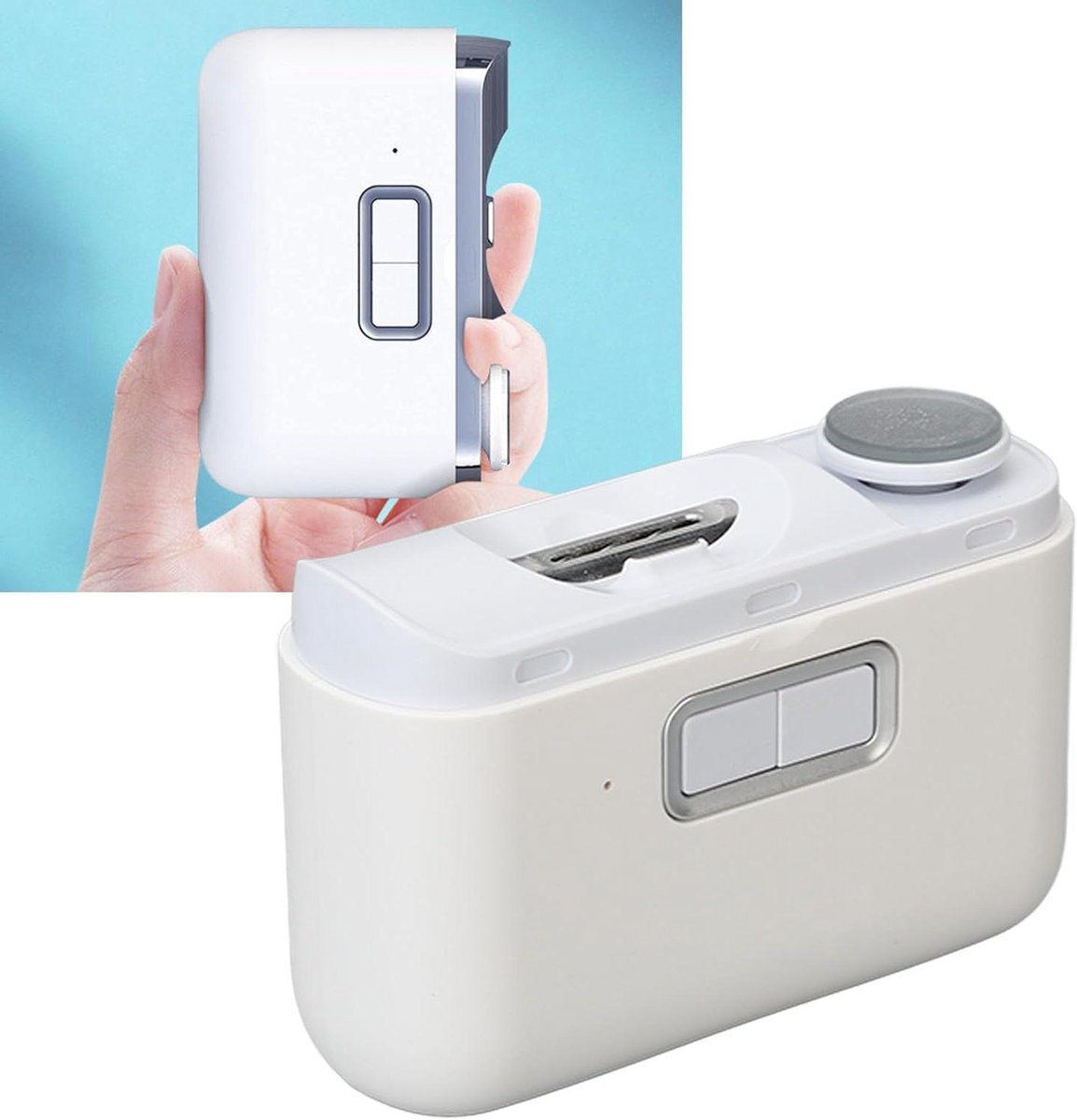 Goedkoopste 2-in-1 Elektrische Nagelknipper met Verlichting en Opvang - Snelhedenschakelaar - Bijgesneden Vuil - Automatische Nagelknipper - Schone en Hygiënische Manicure .