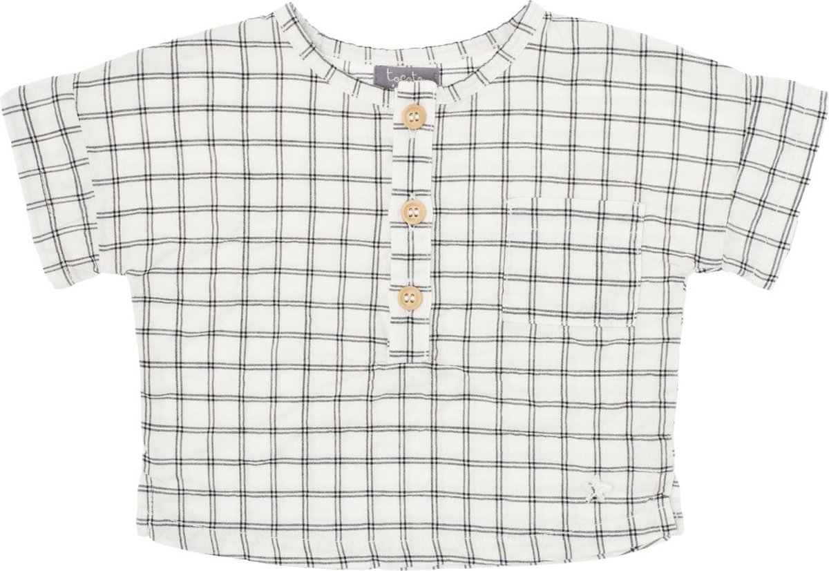 BABY CHEKED SHIRT WITH POCKET maat 80