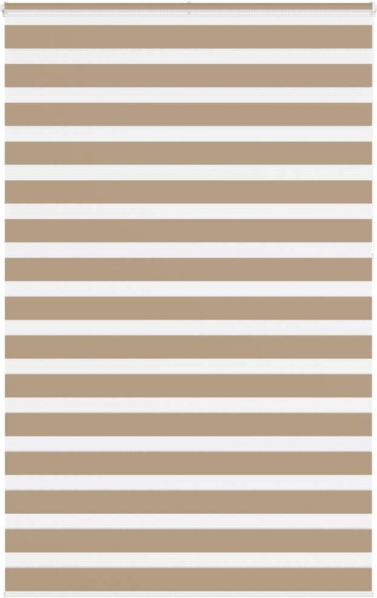vidaXL Zebra - Blind - 145x230 - cm - stofbreedte - 140,9 - cm - polyester - zandbruin