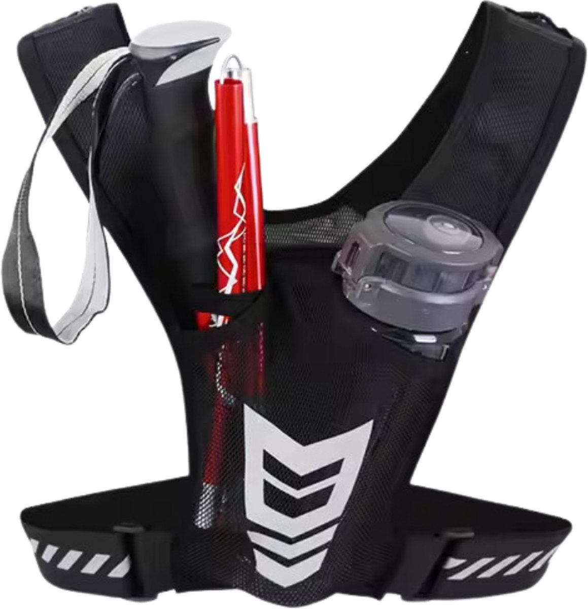 LumiWay Hardloopvest - Verlichting Reflecterend Hardloop Vest - Loopvest met TelefoonHouder - Running Vest - Ook geschikt voor Wielrennen