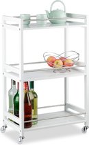 GFTIME Universele Barbecuetrolley – Roestvrijstalen Werkblad – WPC-planken – 360° Zwenkwielen – In Hoogte Verstelbaar – Voor Pizzaovens, Houtkachels En Grills – Met Opbergruimte En Haken