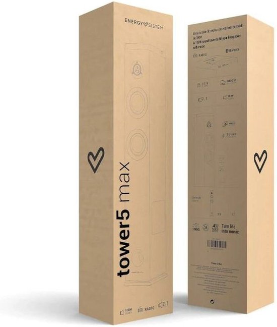Bluetooth Geluidstoren Energy Sistem Tower 5 MAX Zwart 100 W van Merkloos — afbeelding 4