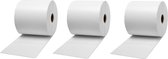 Label Tape Geschikt voor Zebra Labels 57 x 32 mm 800262-125 | Wit Permanent - 2100 Etiketten op Rol - 3 stuks - Geschikt voor: ZD410 ZD420D SLP-DX420G TD-4100N A300 DA402 GK420D ZT220 (T)LP 2742 Z4M Plus ZT200 (T)LP 3842 ZT230 (T)LP 2844 B-EV4D