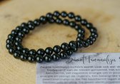 Zwart toermalijn armband met 6mm kralen - edelstenen - Perfect cadeau voor mannen en vrouwen - Inclusief uitleg - Spiritueel - Black Tourmaline - Protection - Tegen straling - Ontspanning - Aarding - Stress - 100% NATUURLIJK