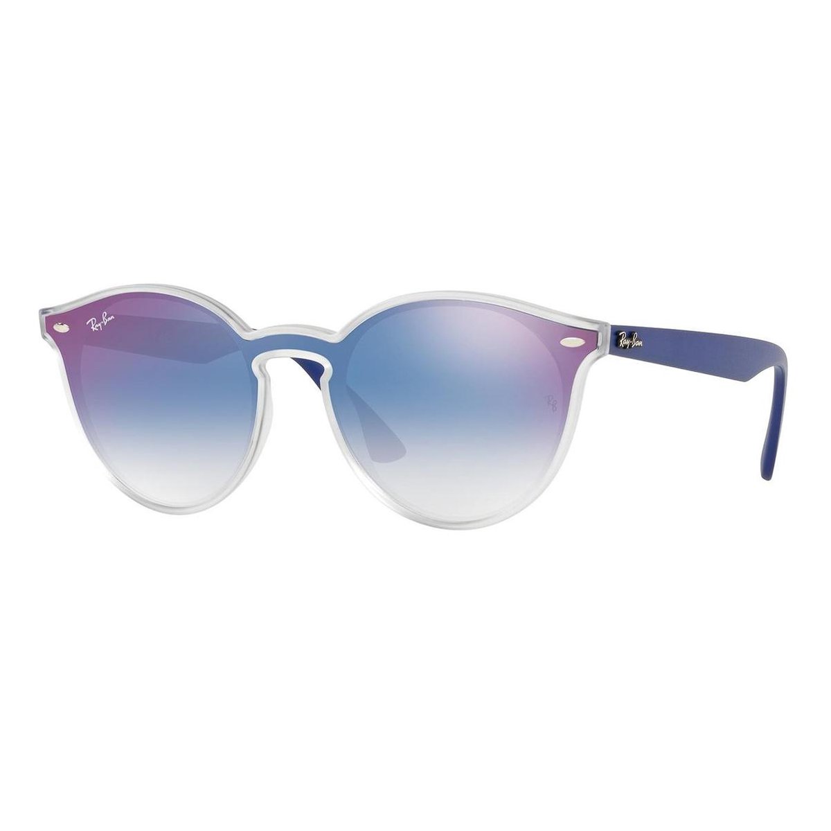Ray-Ban Clear Gradient Blue Mirror Red Zonnebril 0RB4380N 6356X0 - Wit - Ray-Ban