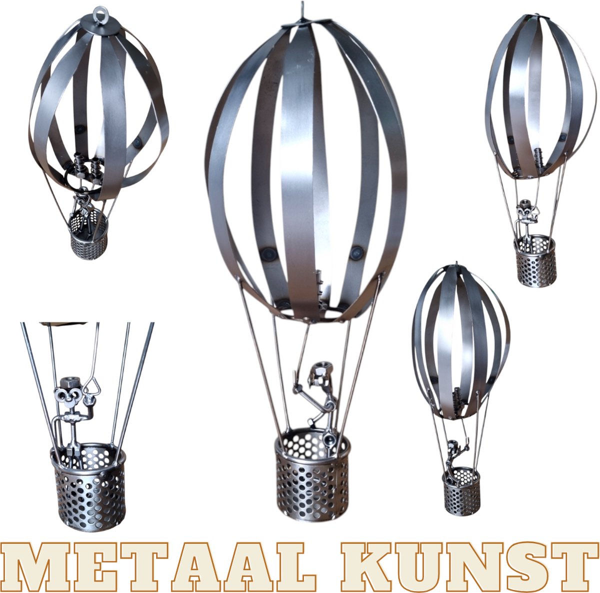 Luchtballon-metaal kunst-metaal beeld-balloon-het best cadeau-uniek-sinterklas gift-kerst-geschenk