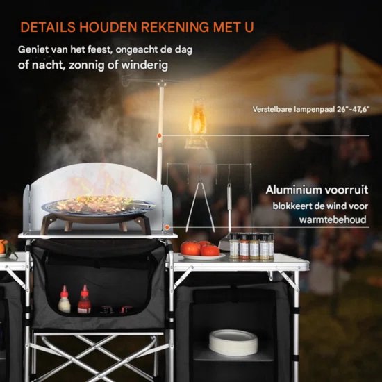 Happyment buitenkeuken - Campingkeuken - Kampeerkeuken - Inclusief keukenkastje van Happyment — afbeelding 2