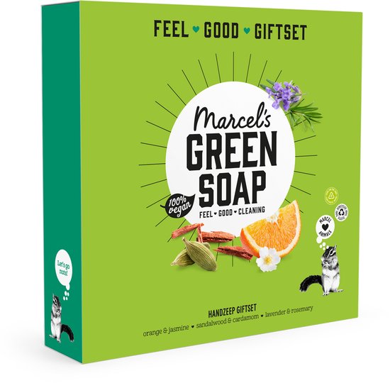 Coffret cadeau de savons verts Marcel's - Savon pour les mains - 3 pièces